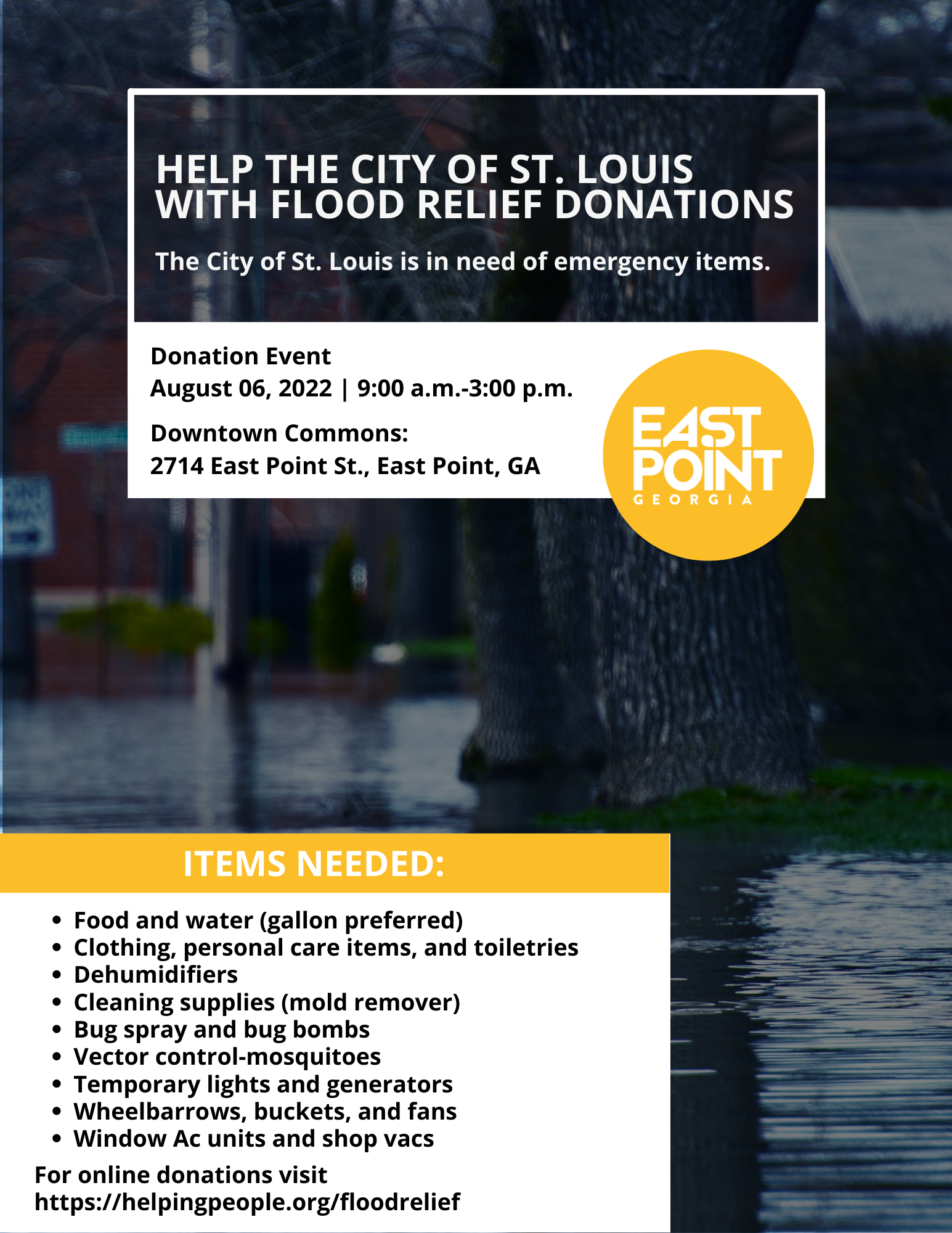St. Louis Flood Relief Donation