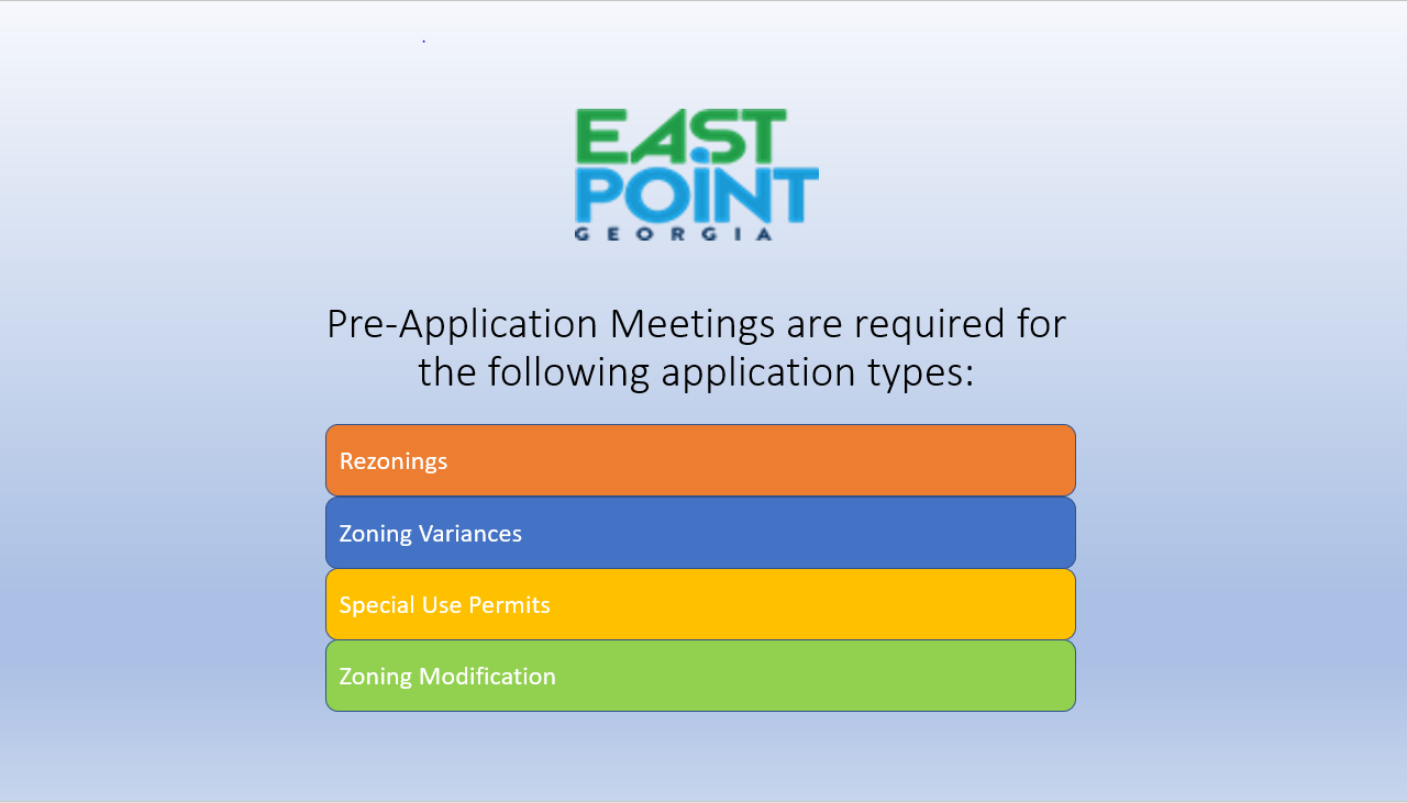 Pre-Application Meeting - City of East Point, Georgia