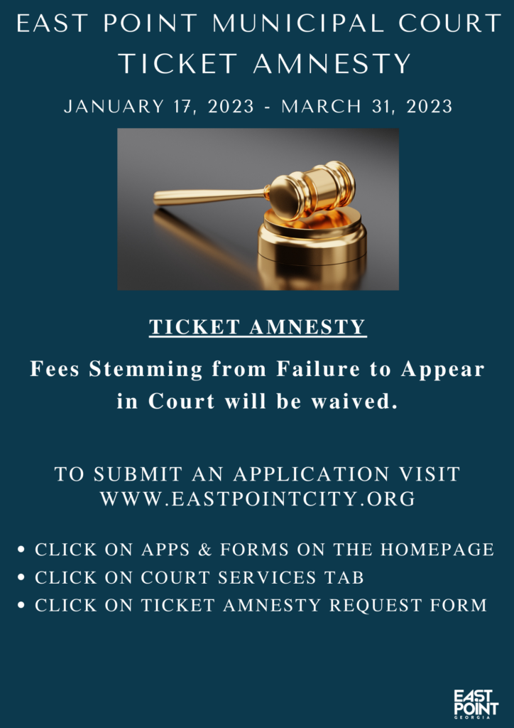 East Point Municipal Court – Ticket Amnesty
