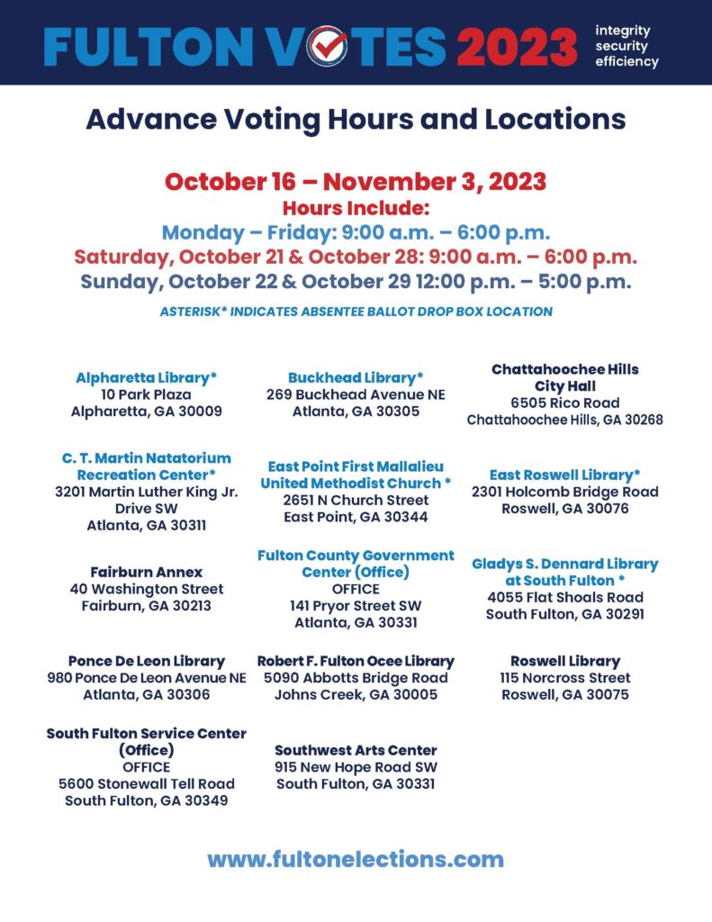Advance Voting Hours and Locations