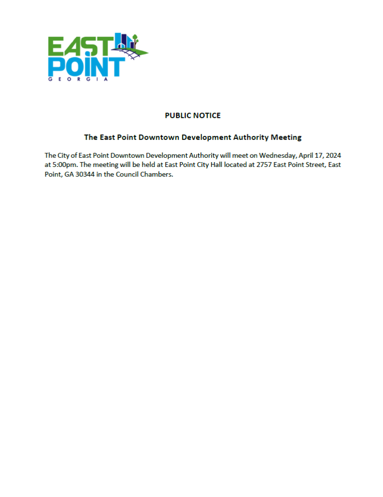 PUBLIC NOTICE: The Downtown Development Authority Meeting
